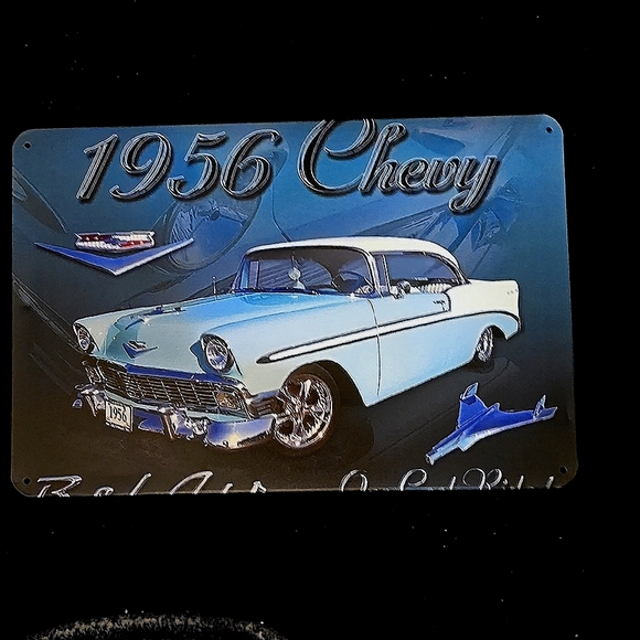 Vintage Chevy Decorative Tin Sign - Picture 1 of 4
